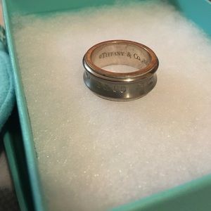 Tiffany & Co 1837 ring silver and titanium